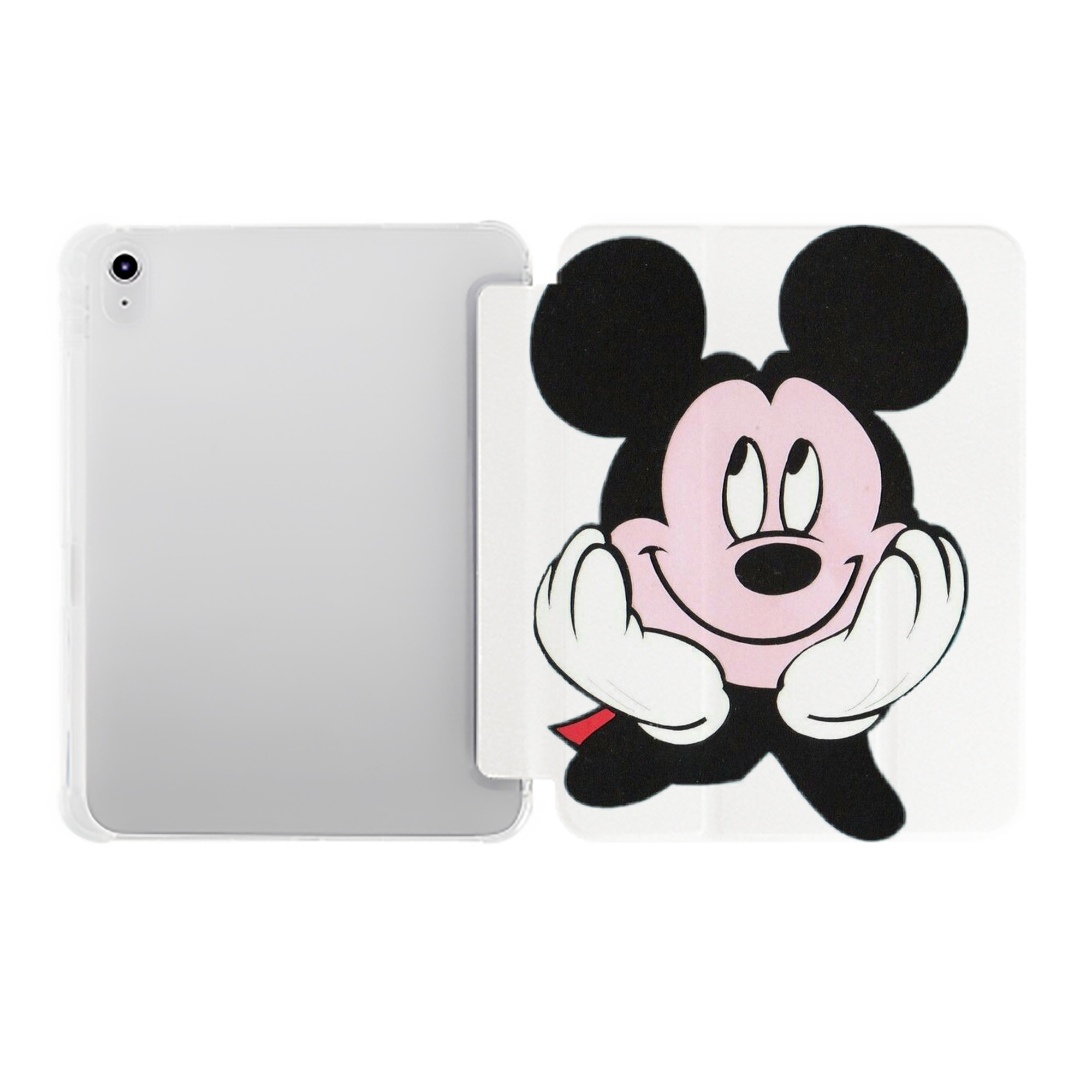（画像用） ミッキーマウス Mickey Mouse IPad ケース ペン収納付き 三つ折りスタンド PUレザー×シリコン 対応機種9.5/10.5/10.9インチ